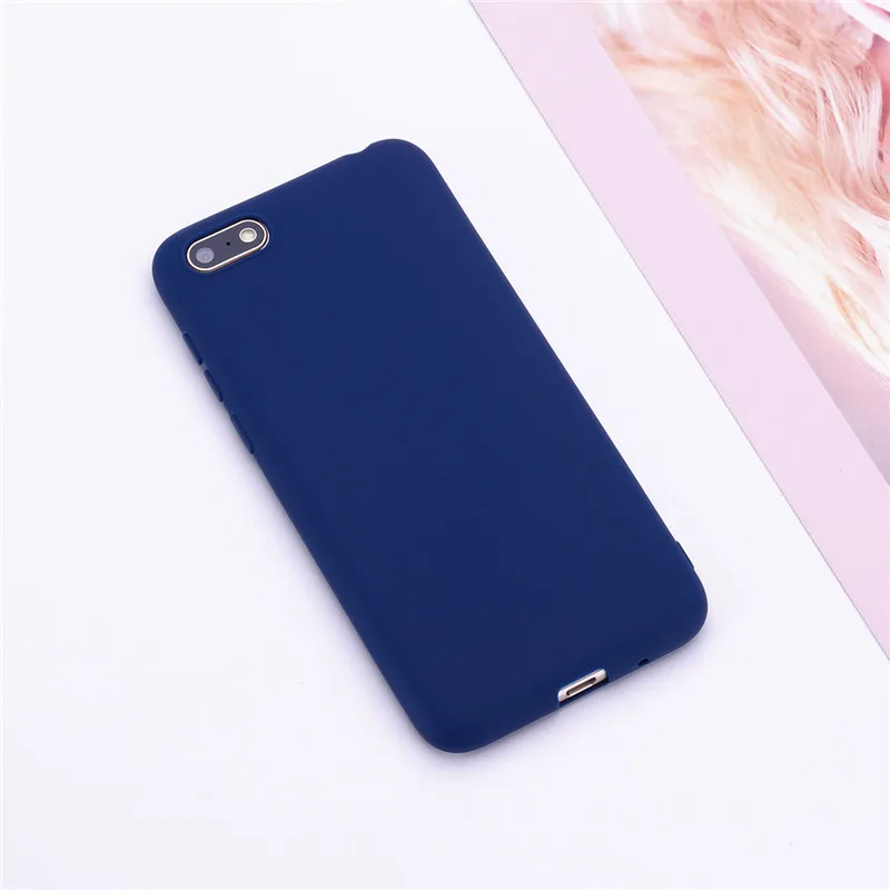 Dark Blue Мягкий силиконовый чехол для Huawei Honor 7A, чехол 5,45, чехол для телефона Huawei Honor 7A 7 A, DUA-L22, русская задняя крышка для Honor 7A RU - Цвет: Dark Blue