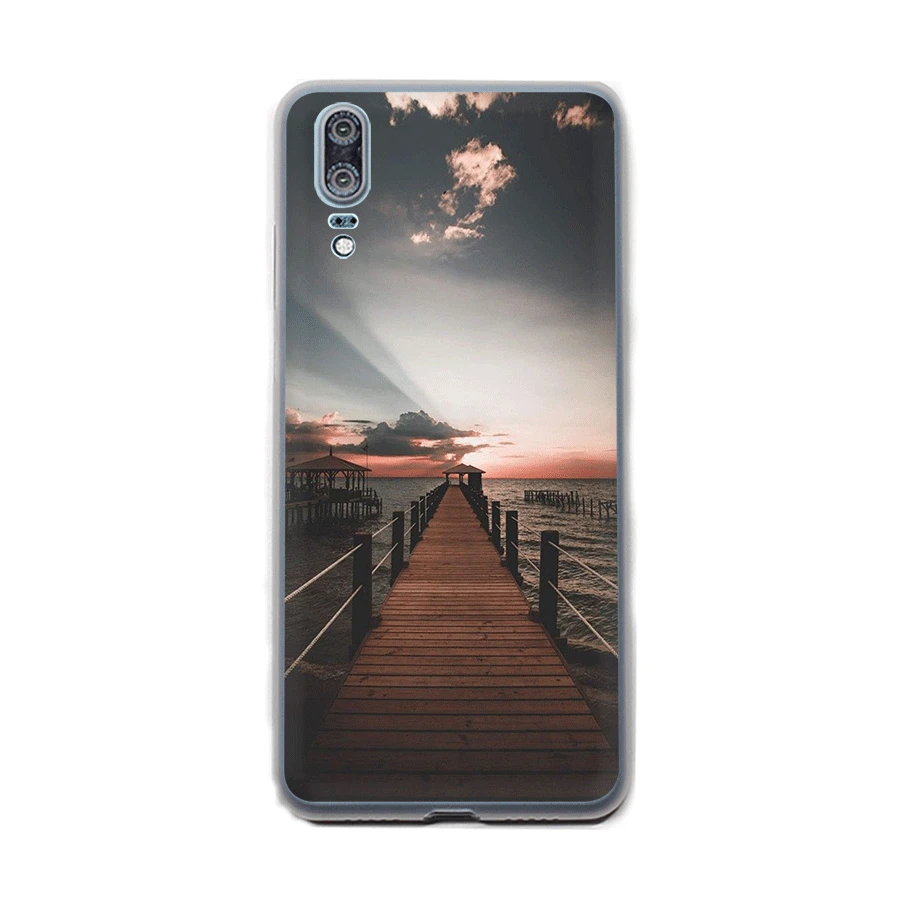 Desxz Case For P Smart P30 P8 P9 P20 P10 Pro Lite Plus MINI Hard Cover Beautiful Sunset | Мобильные телефоны и аксессуары
