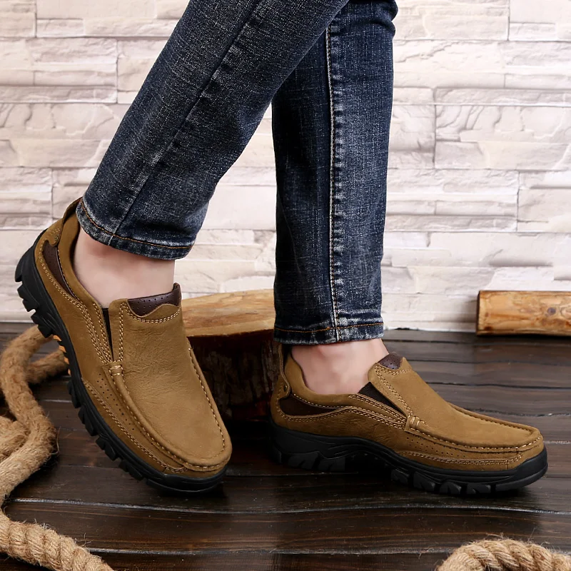 NORTHMARCH Genuine Leather Men Casual Shoes Comfortable Outdoor Hard-Wearing Flats Loafers Moccasins Chaussures Homme | Обувь