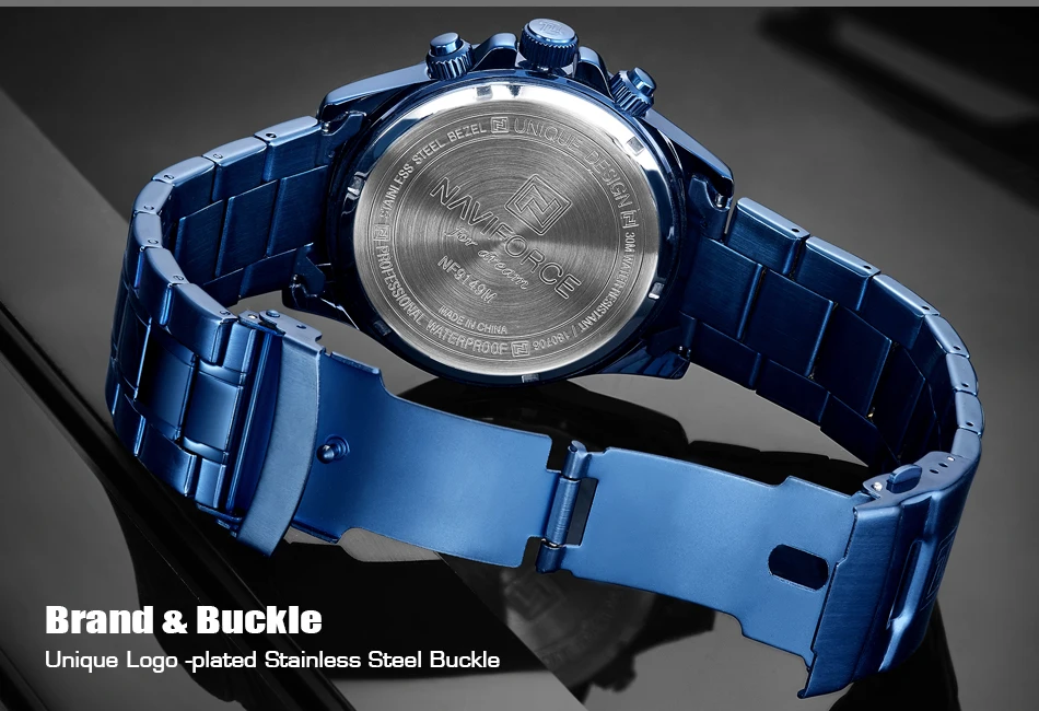 NAVIFORCE Luxury Brand Men Sports Watches Men's Quartz Date Hours Clock Male Full Steel Military Wrist Watch Relogio Masculino