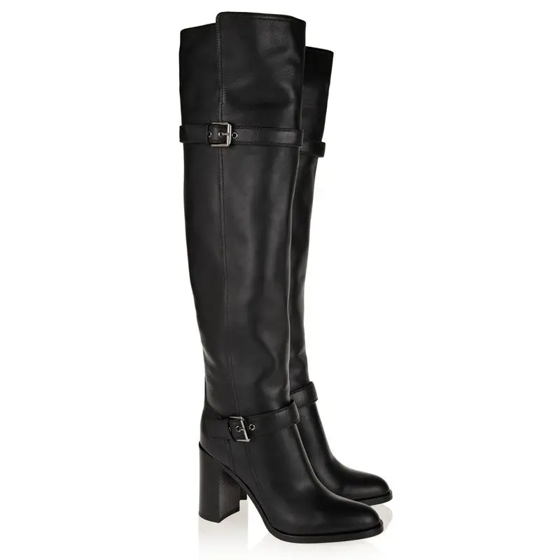 Женские мотоциклетные сапоги ручной работы до колена из коровьей кожи|womens knee high