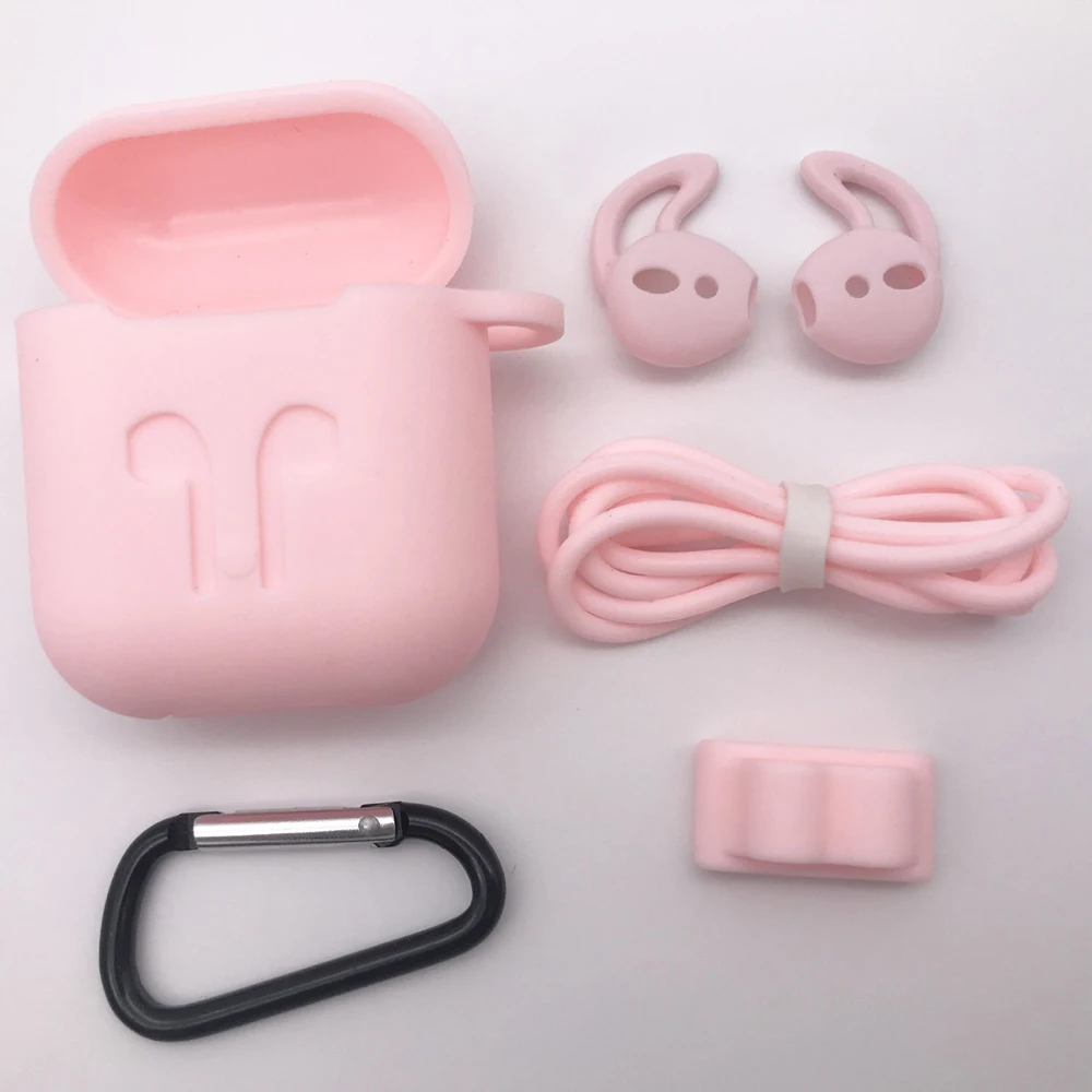 Силиконовый Bluetooth беспроводной чехол для наушников AirPods защитный Аксессуары кожи