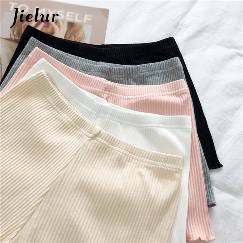 Jielur однотонные безопасные короткие штаны летние дышащие женские шорты 5 цветов