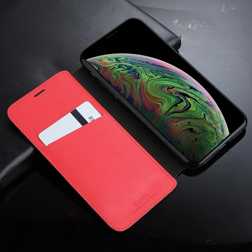 Роскошный чехол-кошелек для телефона iPhone Xr X Xs Max 7 Plus 8 6S 6 бизнес матовый