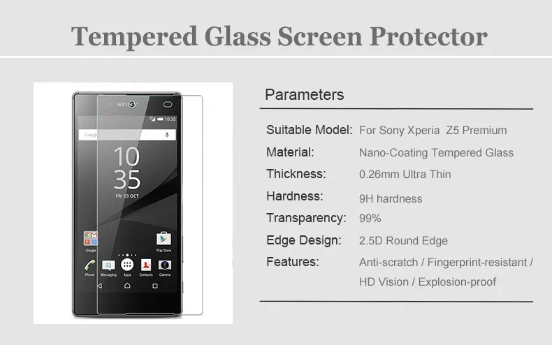 Z5 Премиум Защита экрана 9H закаленное стекло для sony Xperia Z5 Premium Dual E6833 E6853 E6883 Z5P plus Защитная стеклянная пленка