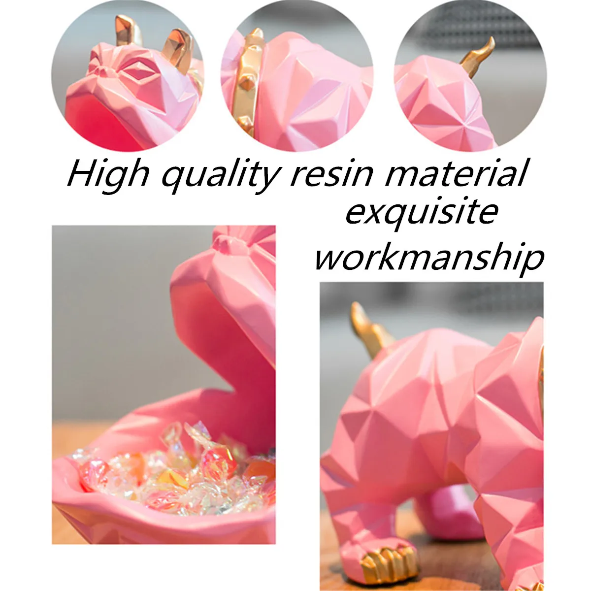 

Creatives Bulldogs Candy Box Decoration Lucky Dog Creatives Entrance Concealer Disk Door Shoe Cabinet Key Storage Box Best Gift