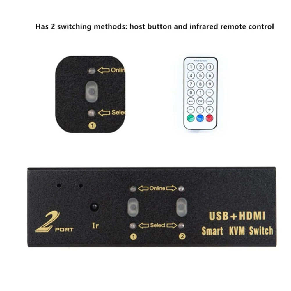 USB HDMI KVM переключатель концентратор многократное компьютерное переключение