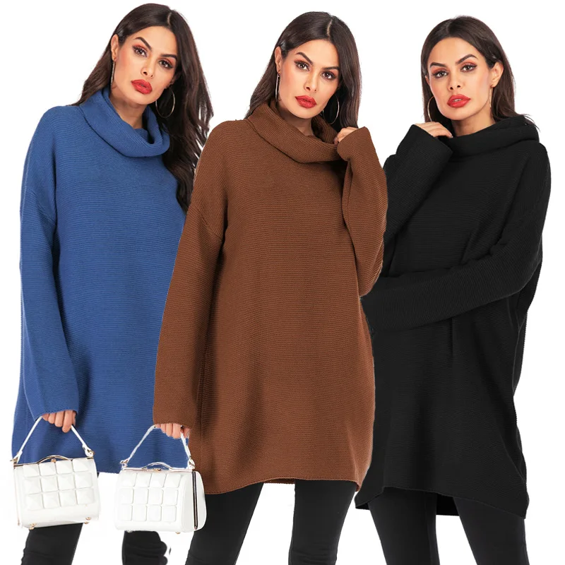 Женский трикотажный свитер с отложным воротником размеры s-xl | Женская одежда