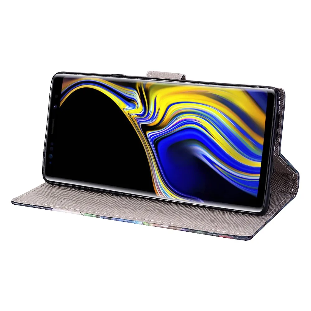 Чехол-книжка из искусственной кожи+ Чехол-бумажник чехол для Coque samsung Galaxy S5 S6 S7 край S8 S9 плюс J3 J5 J7 A3 A5 J4 J6 A6 A8 чехол