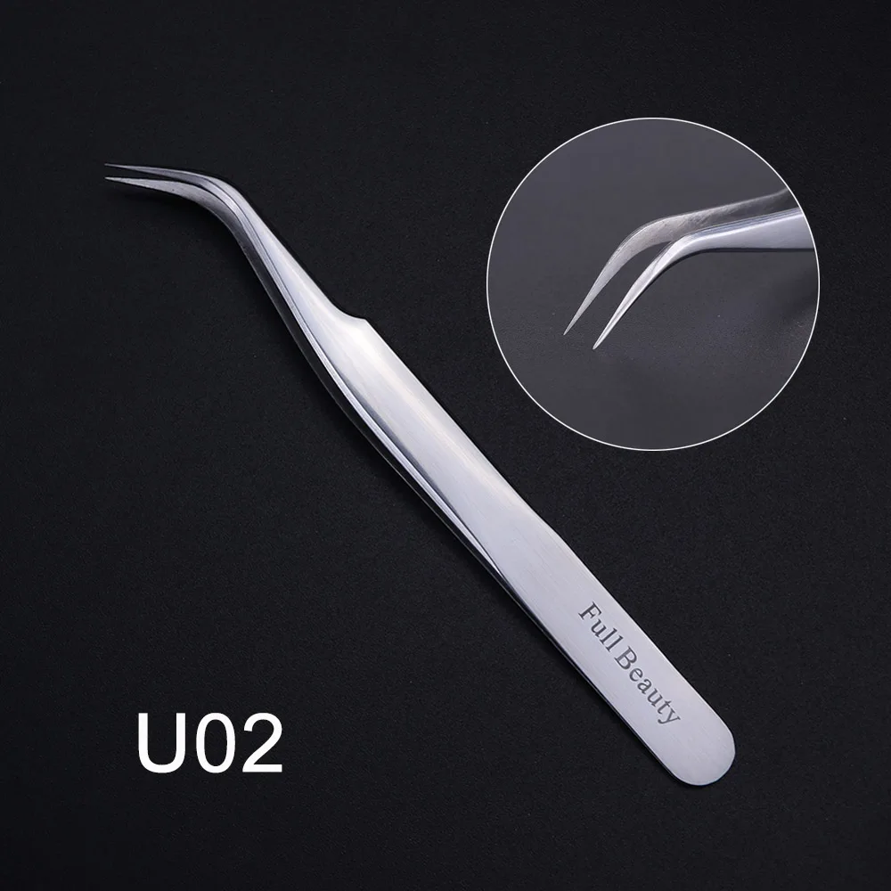 U02 1 шт. точные пинцеты для цветов, нержавеющие щипцы для бровей, зажимы для наращивания ресниц, триммер для завивки для макияжа, инструмент для дизайна ногтей, LYU01-05 - Цвет: U02