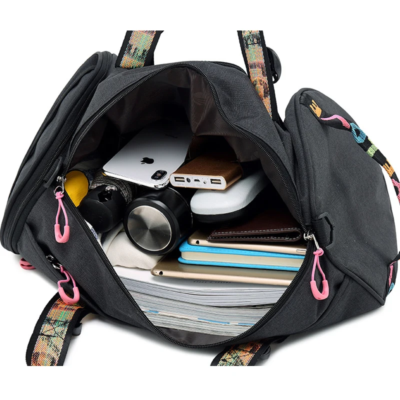 Сухой влажный разделения Спорт Сумки для зала Для женщин Фитнес йога сумки с