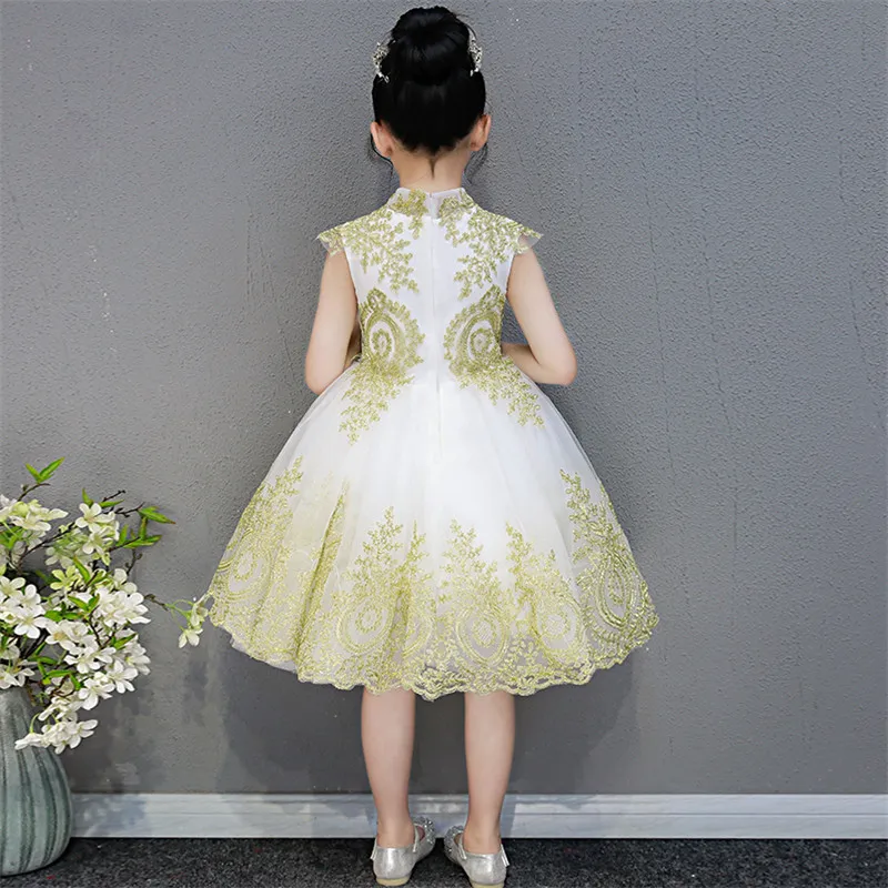 

Kids Baby Fashion Luxury Birthday Wedding Party Princess Lace Ball Gown Dress Children Toddler Piano Pageant Host Tutu Dress