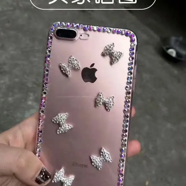 Прозрачный жесткий чехол XINGDUO с кристаллами и бриллиантами для iphone X XS XR MAX 5 6 6S 7 8