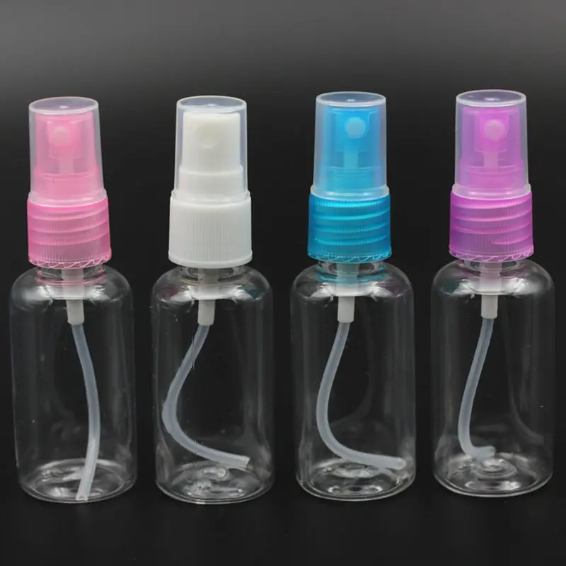 100pcs/lot 35ml Hot Pump Empty Perfume Refillable Plastic Bottle, Fine Mist Sprayer PET Scent Bottle, Travel Perfume Bottle
