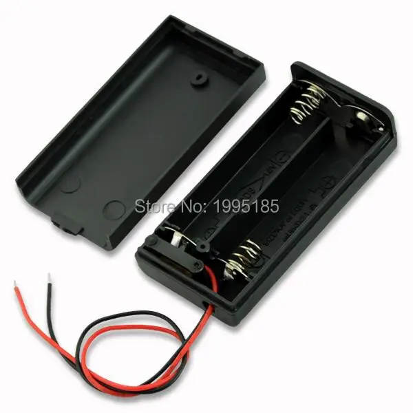 

Black 2 AA Battery Holder Box Case With Switch 5#