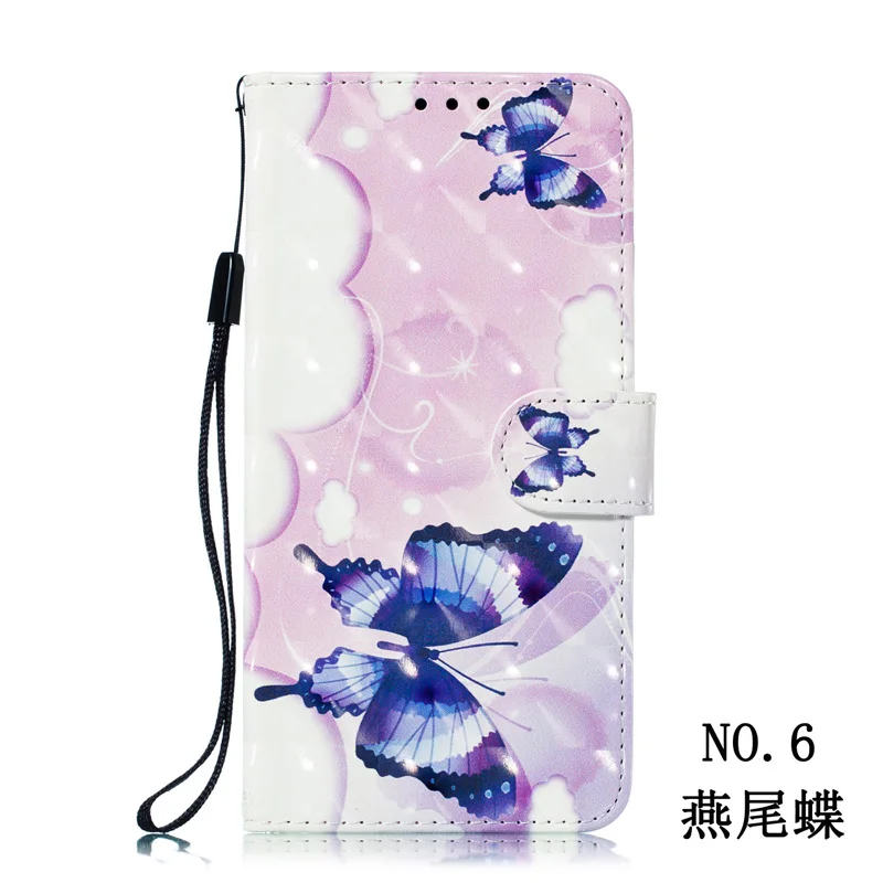 NO.6 Кожаный чехол для Xiao mi Red mi Note 7, откидная крышка, Xao mi xiomi Red mi Note 7, милый чехол с 3D рисунком и отделением для карт, красный чехол для mi Note7, чехол-бампер s - Цвет: NO.6