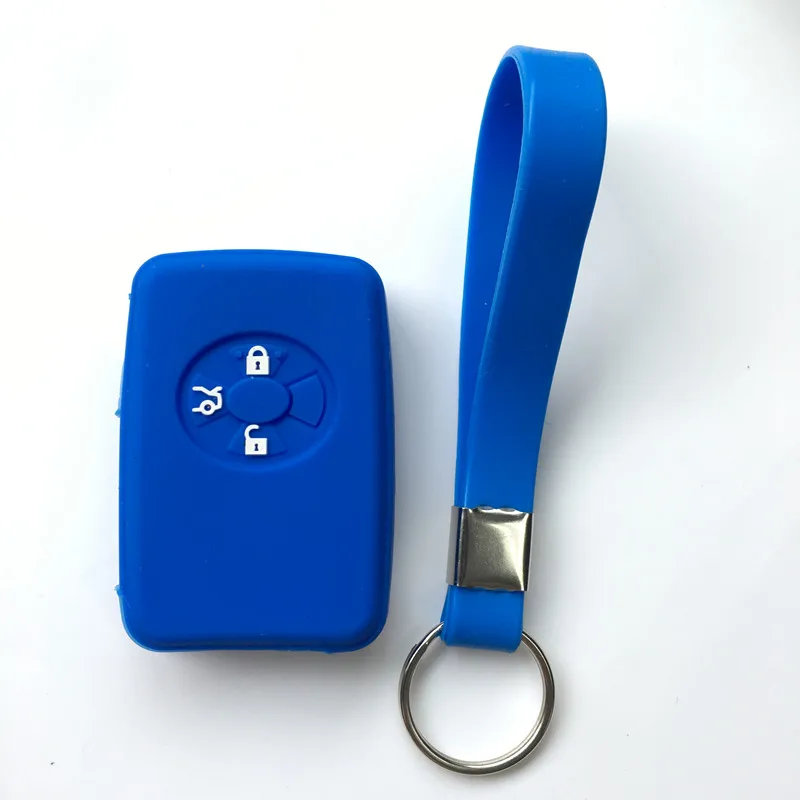 3 кнопки силиконовый чехол для ключей от машины держатель Fob Toyota Corolla Yaris Mark X Hilux Vitz