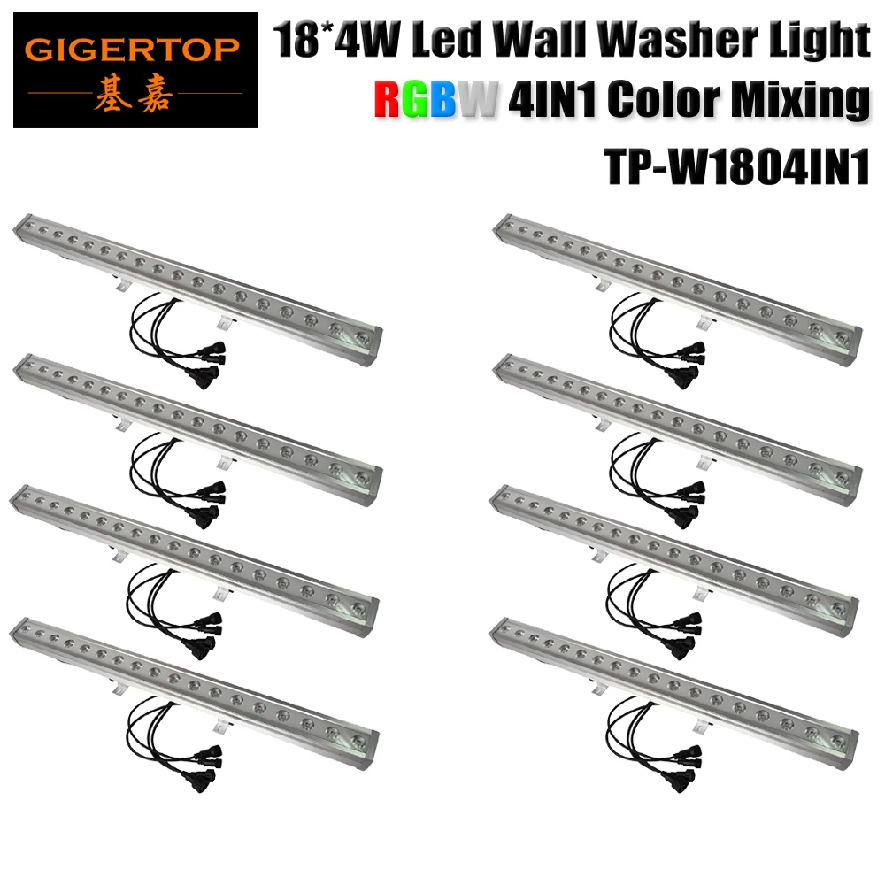 

TIPTOP 8XLOT Waterproof 18x4W Street Light Road Outdoor IP65 Linear Bar Wall Washer LED Lighting Fixture RGBW 4IN1 spot light
