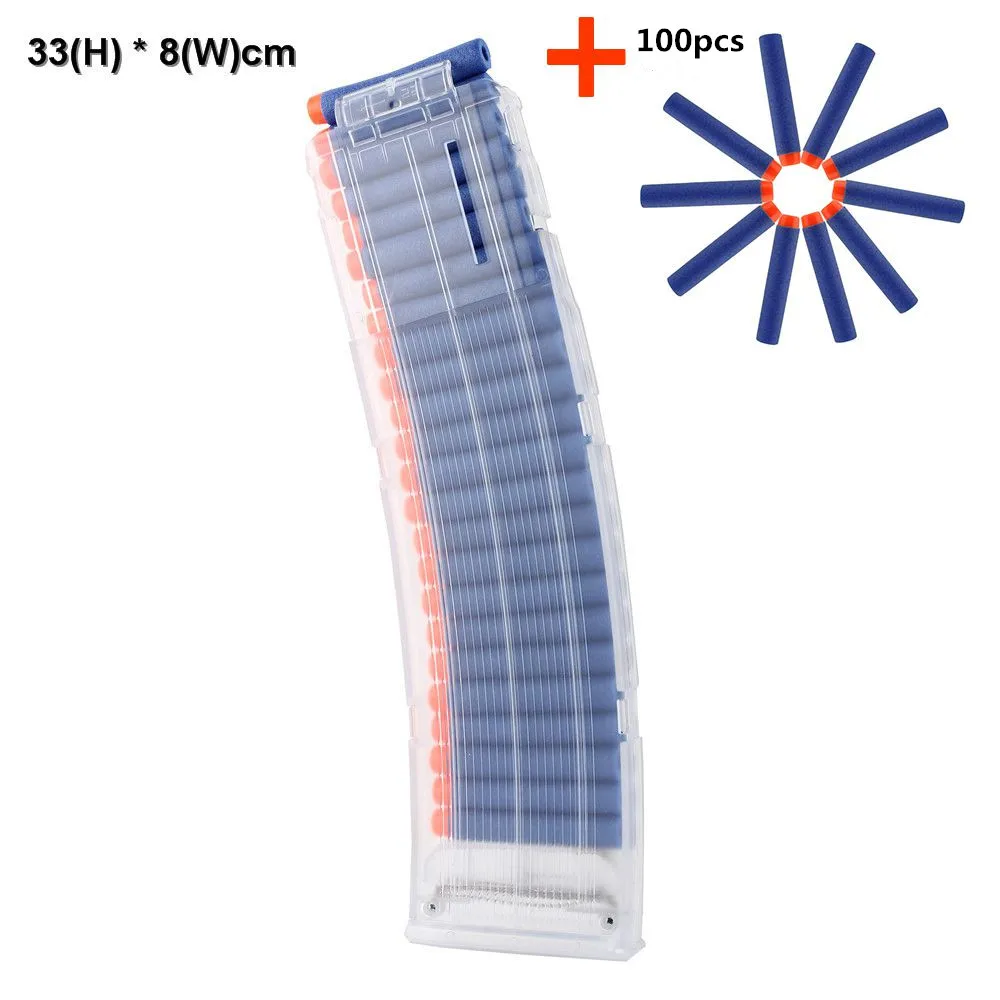 White and Blue 22 зажима для перезарядки для журналов Nerf, круглые дротики, сменный игрушечный пистолет, мягкая пуля, зажим, бластер и пули, игрушки на день рождения для детей - Цвет: White and Blue