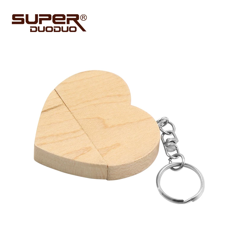 Креативный деревянный usb флеш-накопитель в форме сердца, 4 ГБ, 8 ГБ, карта памяти, флешка, 16 ГБ, 32 ГБ, 64 ГБ, U диск на ключ, подарок