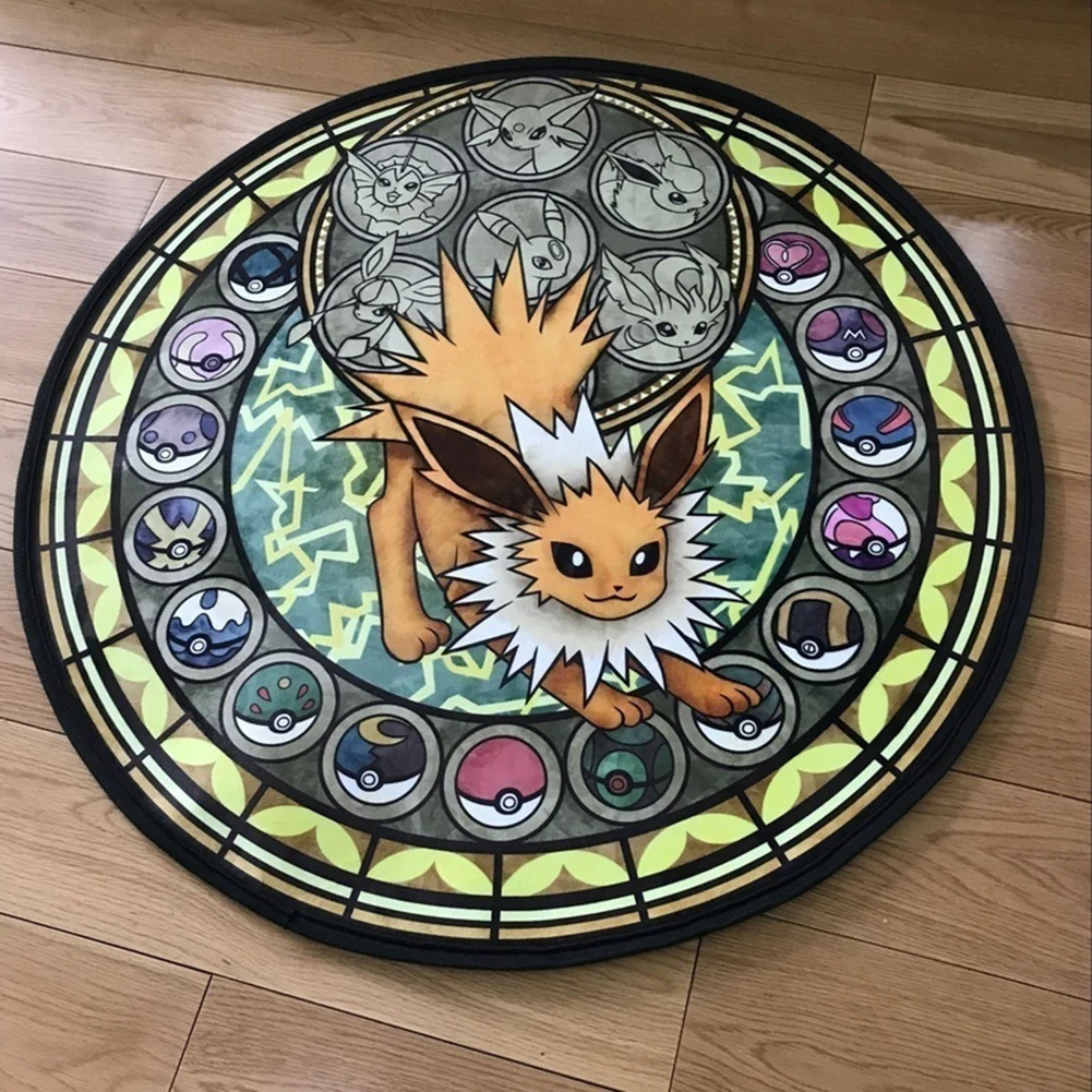 Pokemon животный коврик круглый мягкий ковер нескользящий для спальни|Коврик| |
