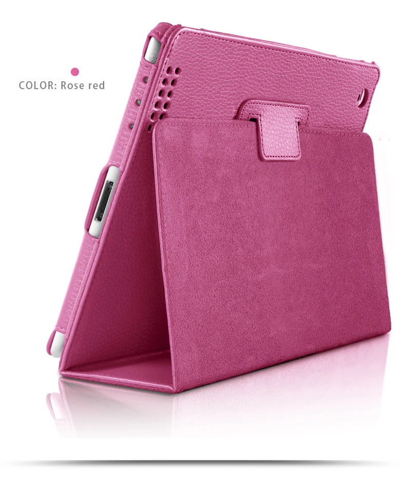 Для Apple ipad 1 2 3 чехол с функцией автоматического сна/пробуждения флип-Litchi из искусственной кожи чехол для нового ipad 2 ipad 3 Смарт-подставка держатель Чехол-книжка