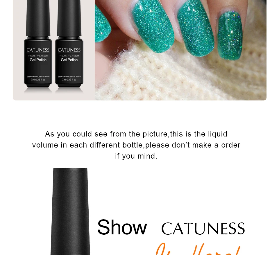 CATUNESS UV светодиодный Гель-лак для ногтей сияющая эмаль светящийся УФ Гель-лак для ногтей Полупостоянный блестящий красочный неоновый летний Гель-лак для ногтей