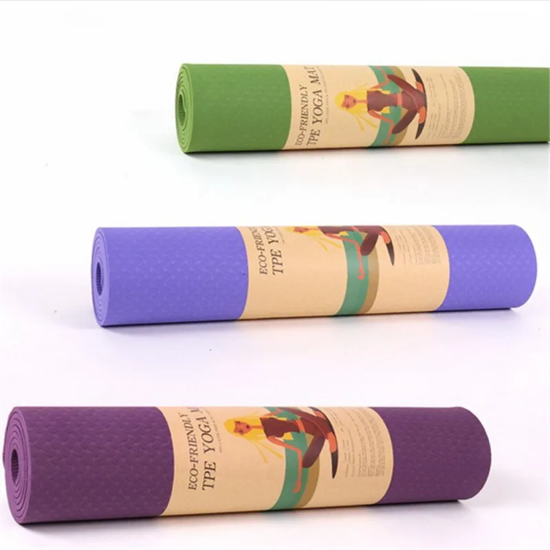 Нескользящие коврики из термополиуретана для йоги 6 мм фитнеса пилатеса