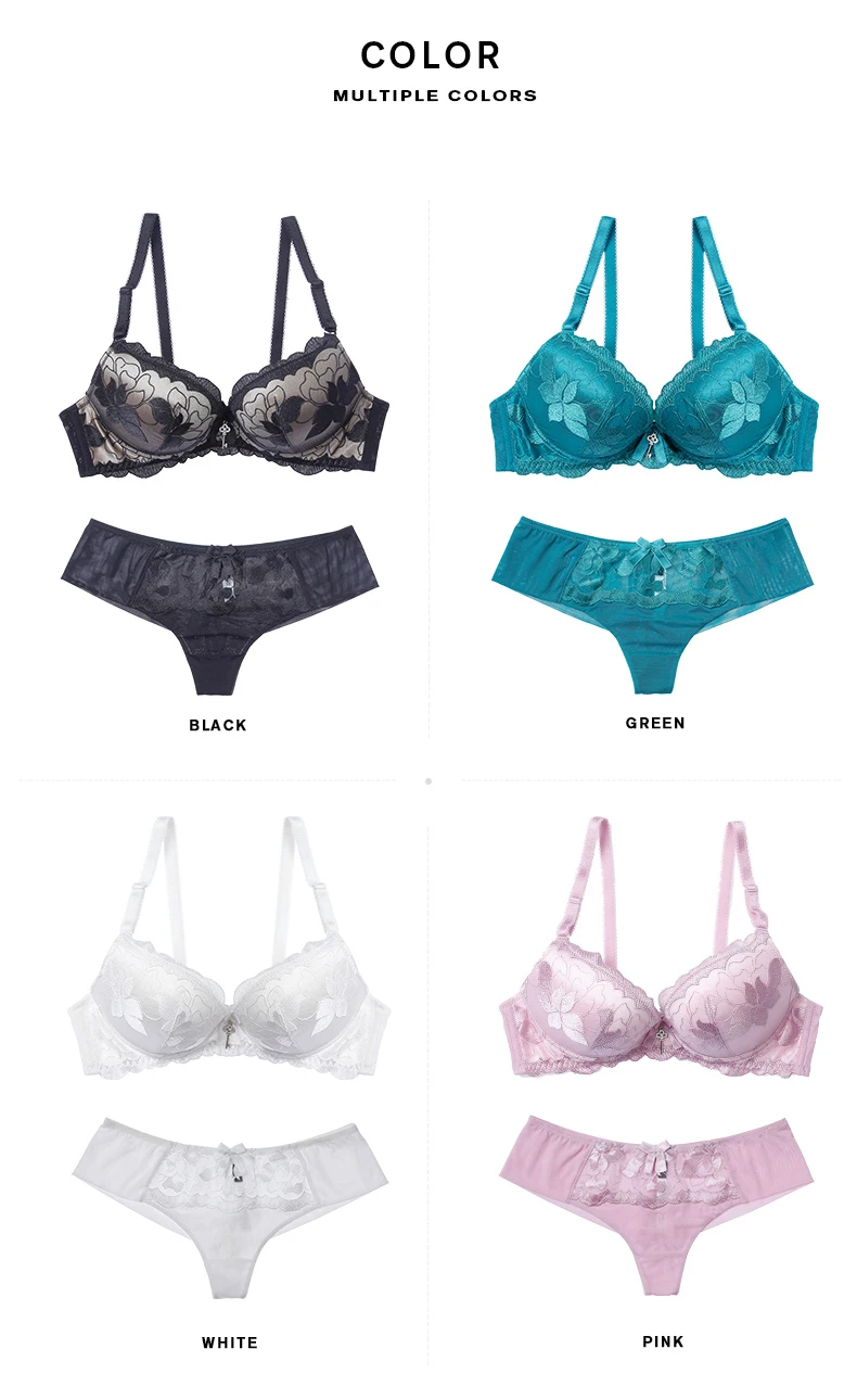 Lilymoda летние женские красивые цветочные Роскошные вышивка кружева водный бюстгальтер 3/4 чашка пуш-ап нижнее белье сексуальное женское белье бюстгальтер