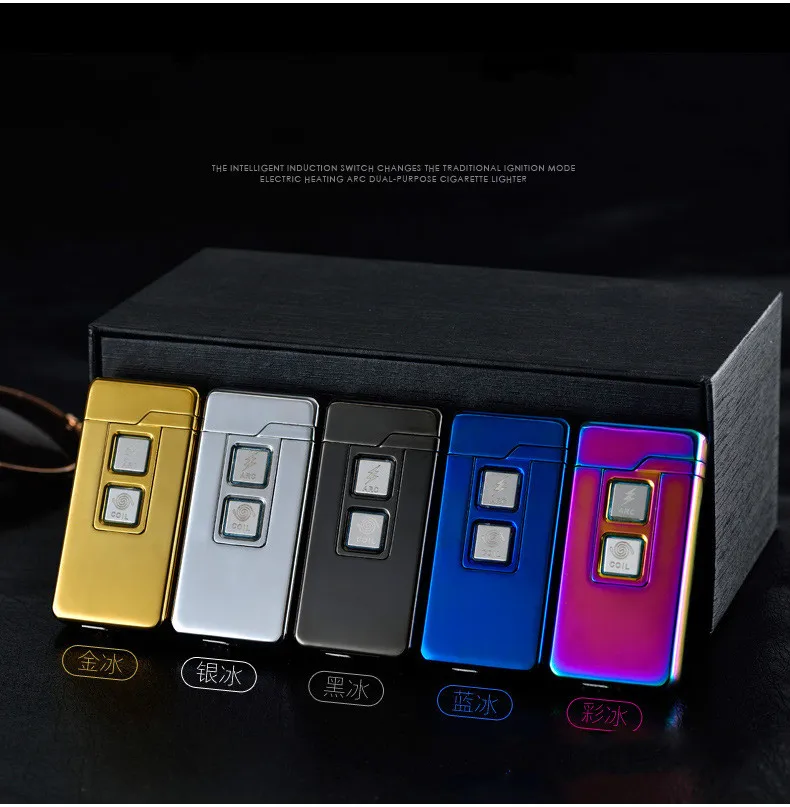 Usb зарядка Тесла катушка и дуговая Зажигалка USB ветрозащитная индивидуальная