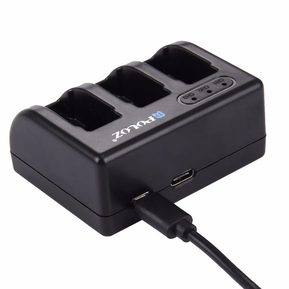 Для GoPro Hero 5 6 7 HERO5 Black Cam с USB-кабелем Go pro зарядное устройство тремя портами |