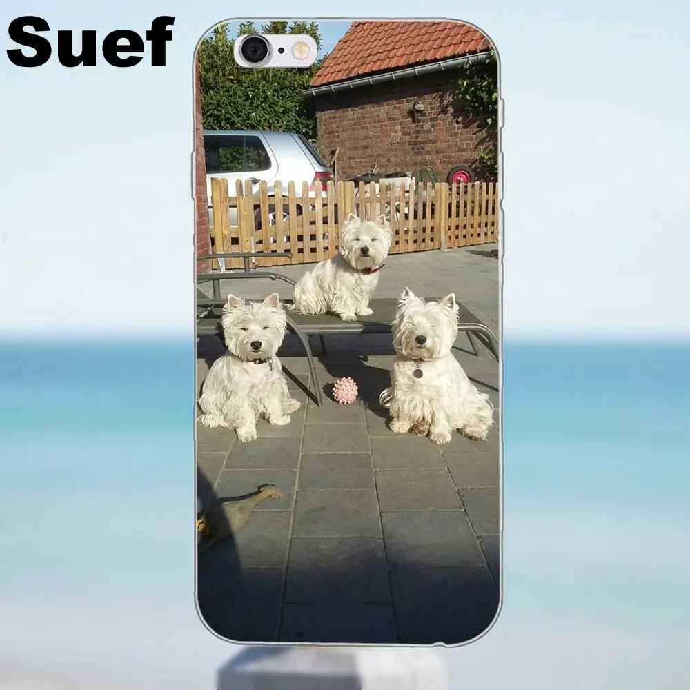Suef ТПУ чехол накладка с принтом для iPhone X 4 4S 5 5S 5C SE 6 6S 7 8 Plus Galaxy J1 J3 J5 J7 A3 A5 2016 2017 Westie