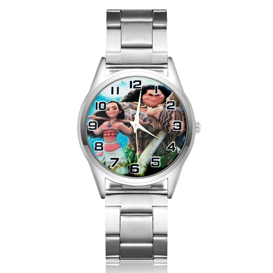 

Cute Cartoon pretty Moana style Children's Watches Women's Student Girls boys Quartz Metal steel Wrist Watch JC37