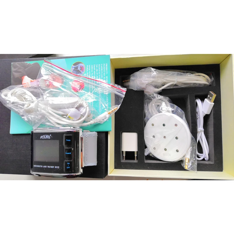 

ATANG No Pain Wrist Watch 650nm Laser Lllt Instrument medical laser watch hypertension treatment stroke Tinnitus