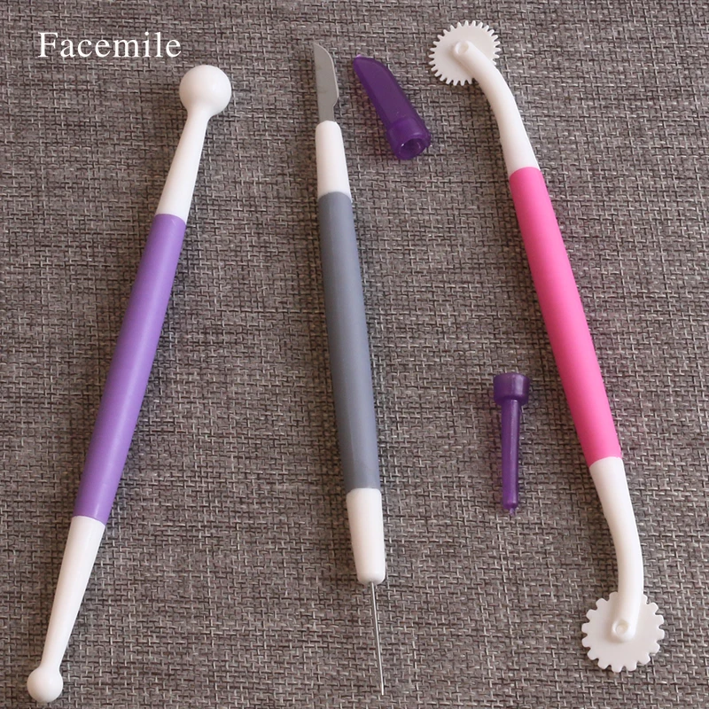 3 шт./компл. инструменты для моделирования и украшения тортов помадка игла резак