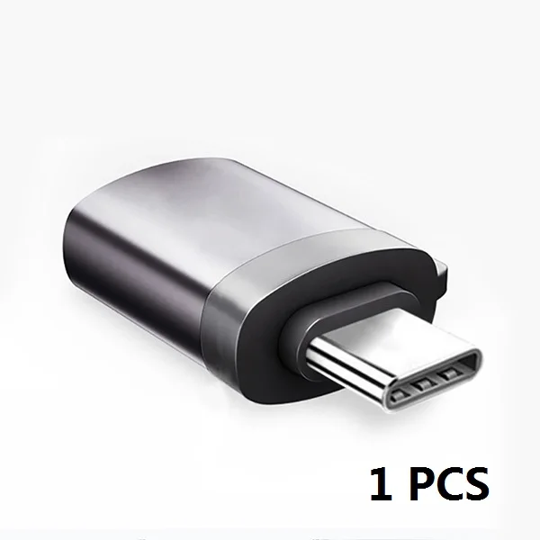 1PC Gray ACCEZZ 2 шт. 3 шт. Тип C OTG адаптер USB 3,0 для samsung S8 huawei P20 Xiaomi Mi8 Lite type-C Мужской Android зарядный разъем - Цвет: 1PC Gray