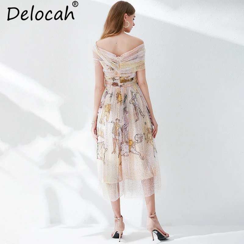 Женское винтажное платье Delocah дизайнерское с блестками и открытой спиной