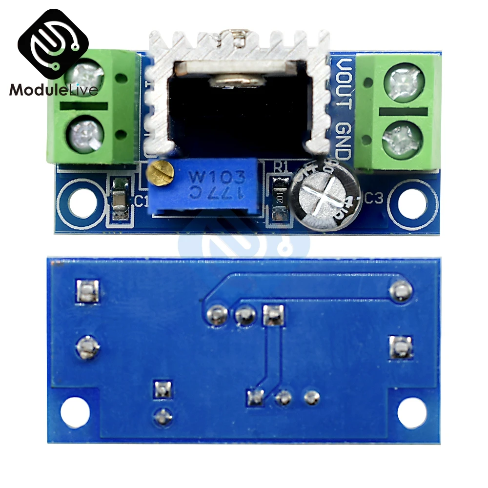 LM317 регулируемый регулятор напряжения Линейный источник питания LM317 DC-DC 4,2-40 В до 1,2-37 в понижающий преобразователь