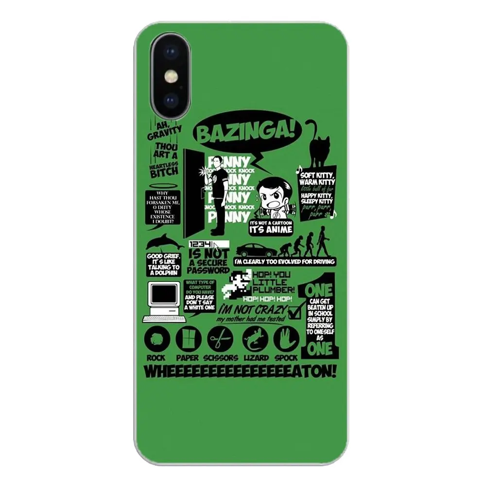 Чехол для ТВ-шоу Bazinga The Big Bang Theory iPhone XS Max XR X 4 4S 5 5S 5C SE 6 6S 7 8 Plus Samsung Galaxy J1 J3 J5 J7 A3 A5 |