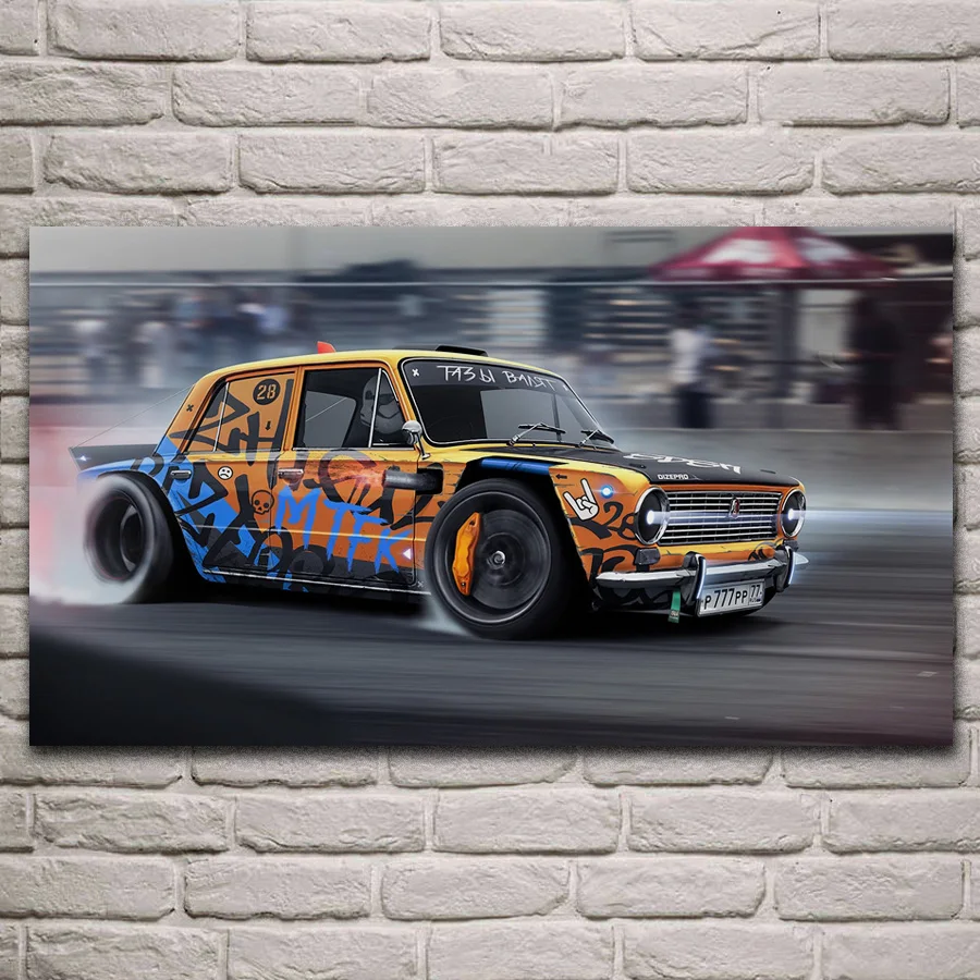 Lada тюнинг спортивный автомобиль Дрифт гоночный фотография для дома гостиная