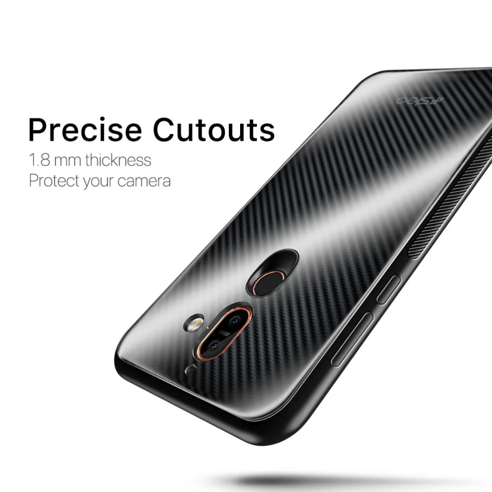 SLEO для Nokia 7 Plus защитное стекло задняя крышка плюс мягкая TPU Frame чехол телефона