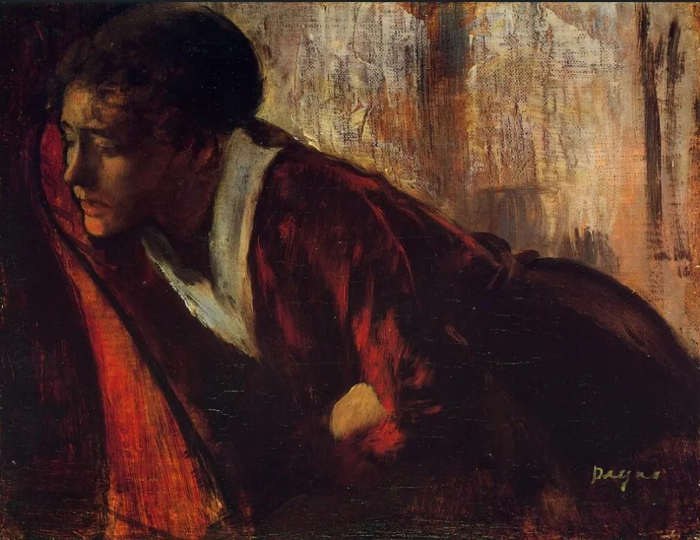 

High quality Oil painting Canvas Reproductions Melancholy (1874) By Edgar Degas hand painted