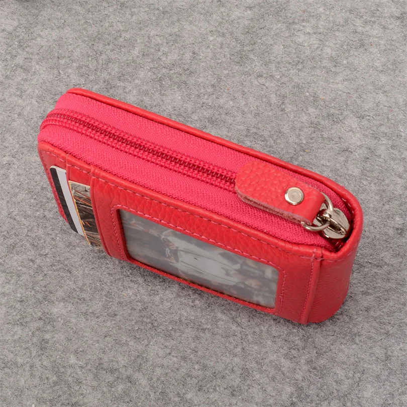 Женский маленький кошелек для карт из 100% натуральной кожи женский