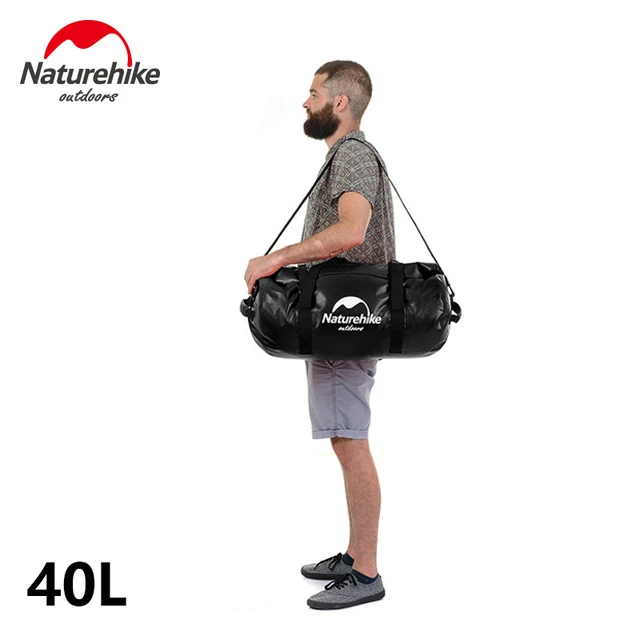 40L Black Naturehike Водонепроницаемая сухая сумка Спортивная одежда для плавания на лодках, кемпинга и каякинга черный красный сухой мешок высококачественный морской класс - Цвет: 40L Black