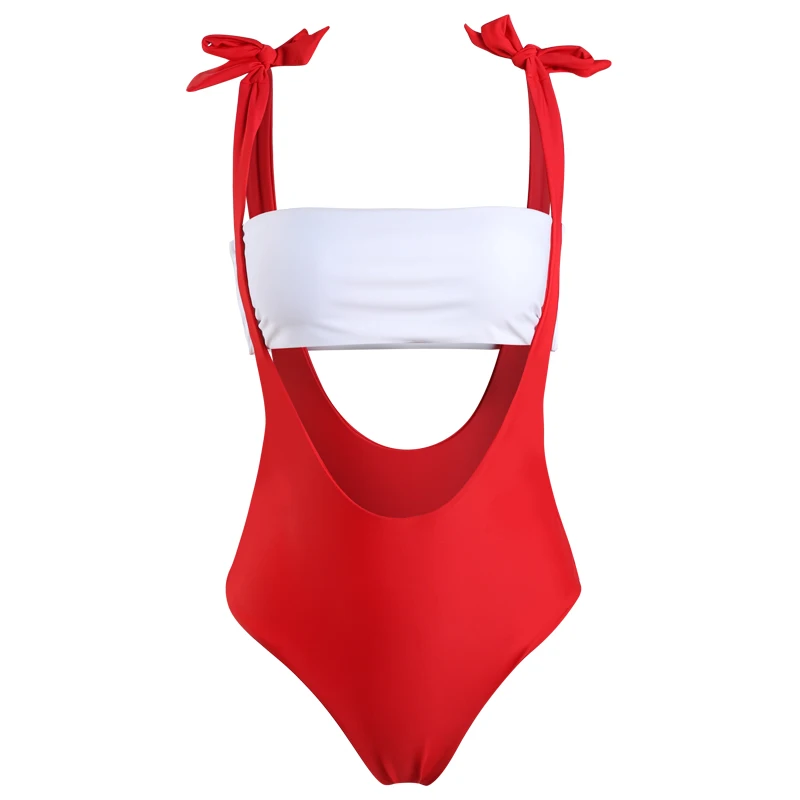 Женский слитный купальник с высоким вырезом и открытой спиной | Спорт