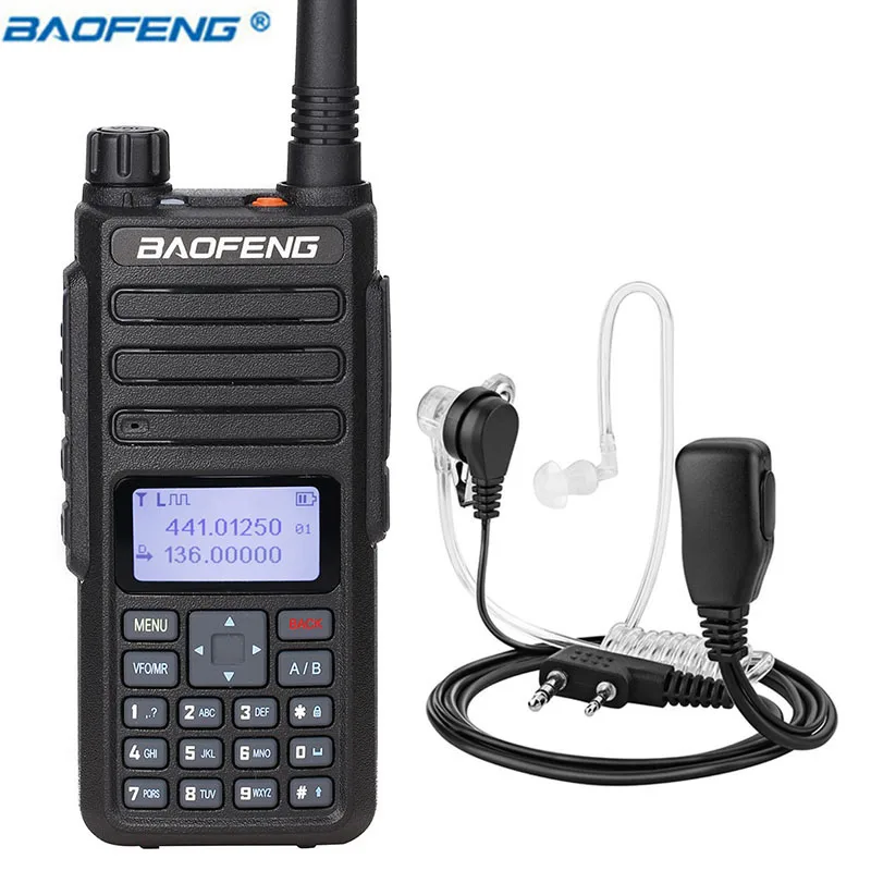 Baofeng DM-860 цифровая рация tier 2 tier II Dual Time slot DMR цифровой и аналоговый репитер режим DM-1801 2Way портативное радио - Цвет: add acoustic headset