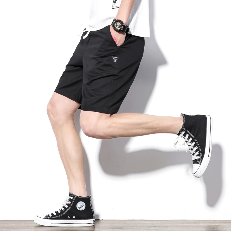 YASUGUOJI Новинка 2019 летние однотонные мужские шорты кэжуал с эластичной резинкой на