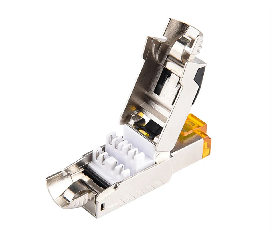 CAT7 RJ45 обжимной разъем 10G 600MHz Ethernet сетевой разъем экранированный RJ45 адаптер Cat7 разъем 8p8c разъемы кабель Ethernet Cat7