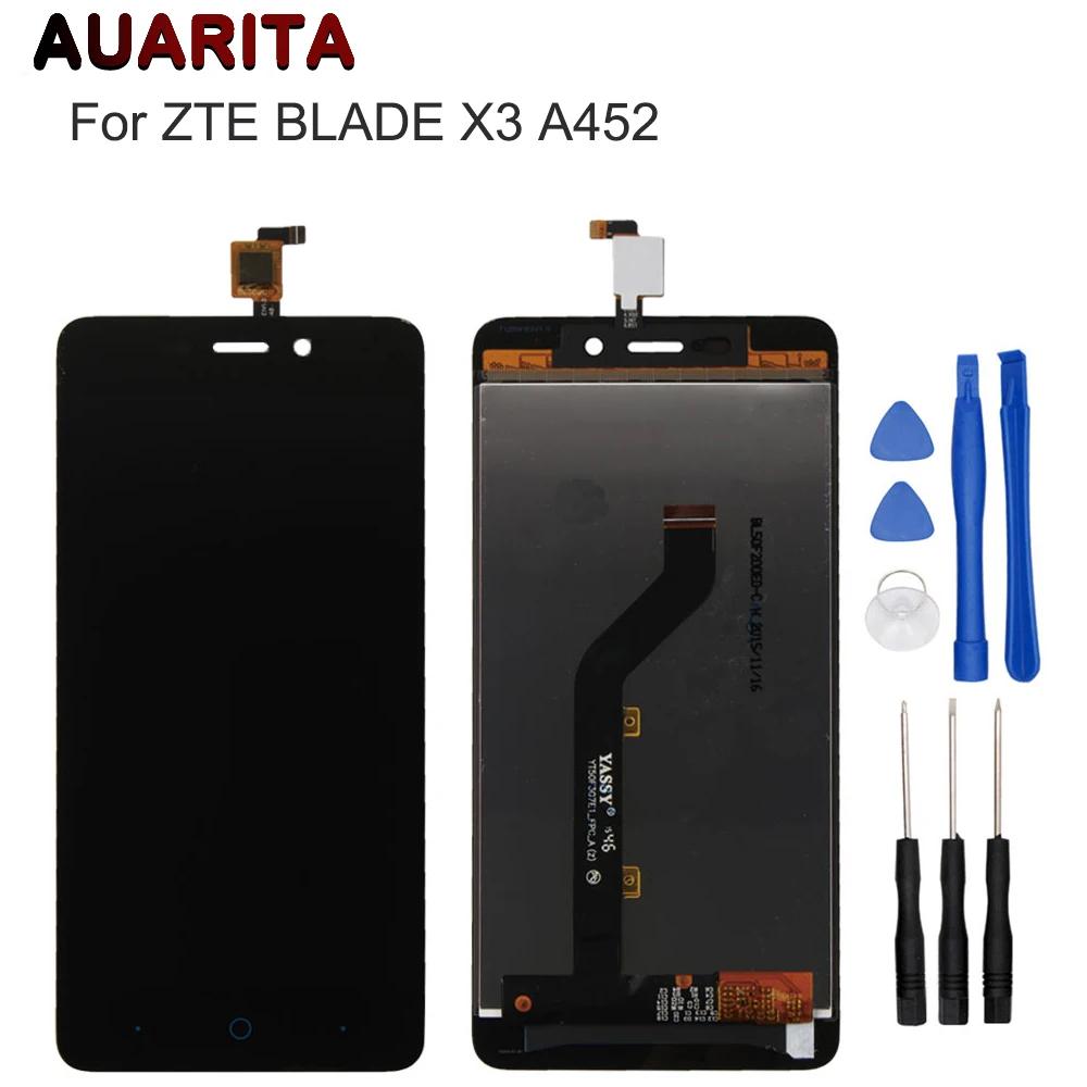 Высокое качество Замена для ZTE Blade X3 A452 белый/черный Сенсорный экран планшета + ЖК