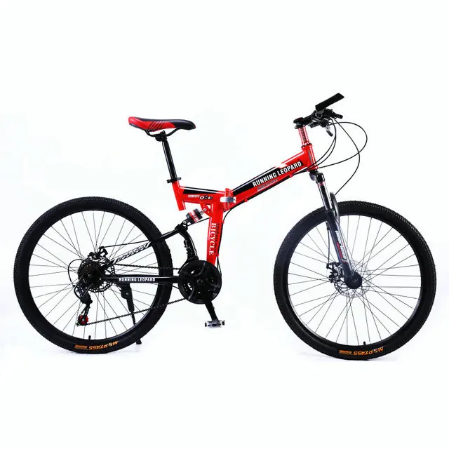 21 speed Lock fork Запуск Leopard складной bicycmountain велосипед 26-дюймовый стальной 21 скорость велосипеды двойной дисковые тормоза с дорожных велосипедов гоночный bicyc BMX БИК - Цвет: 21 speed Lock fork